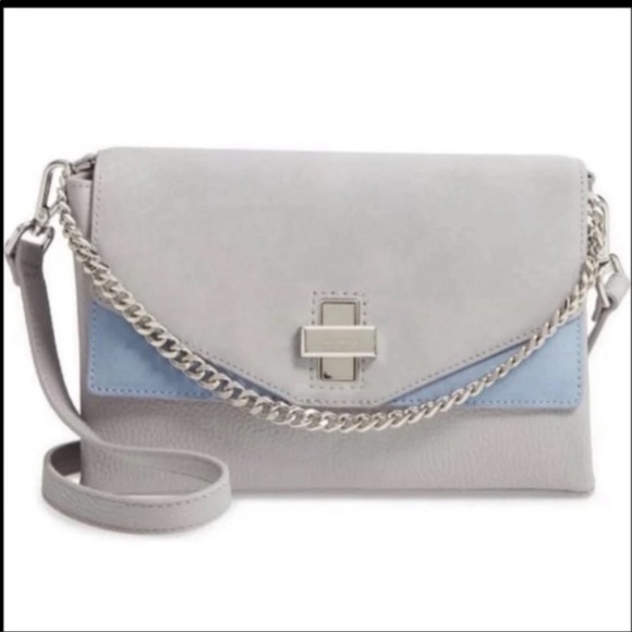 🎀NWT🎀Ted Baker Chic Twist Lock Convertible Purse : Lite Grey - Picture 9 of 11